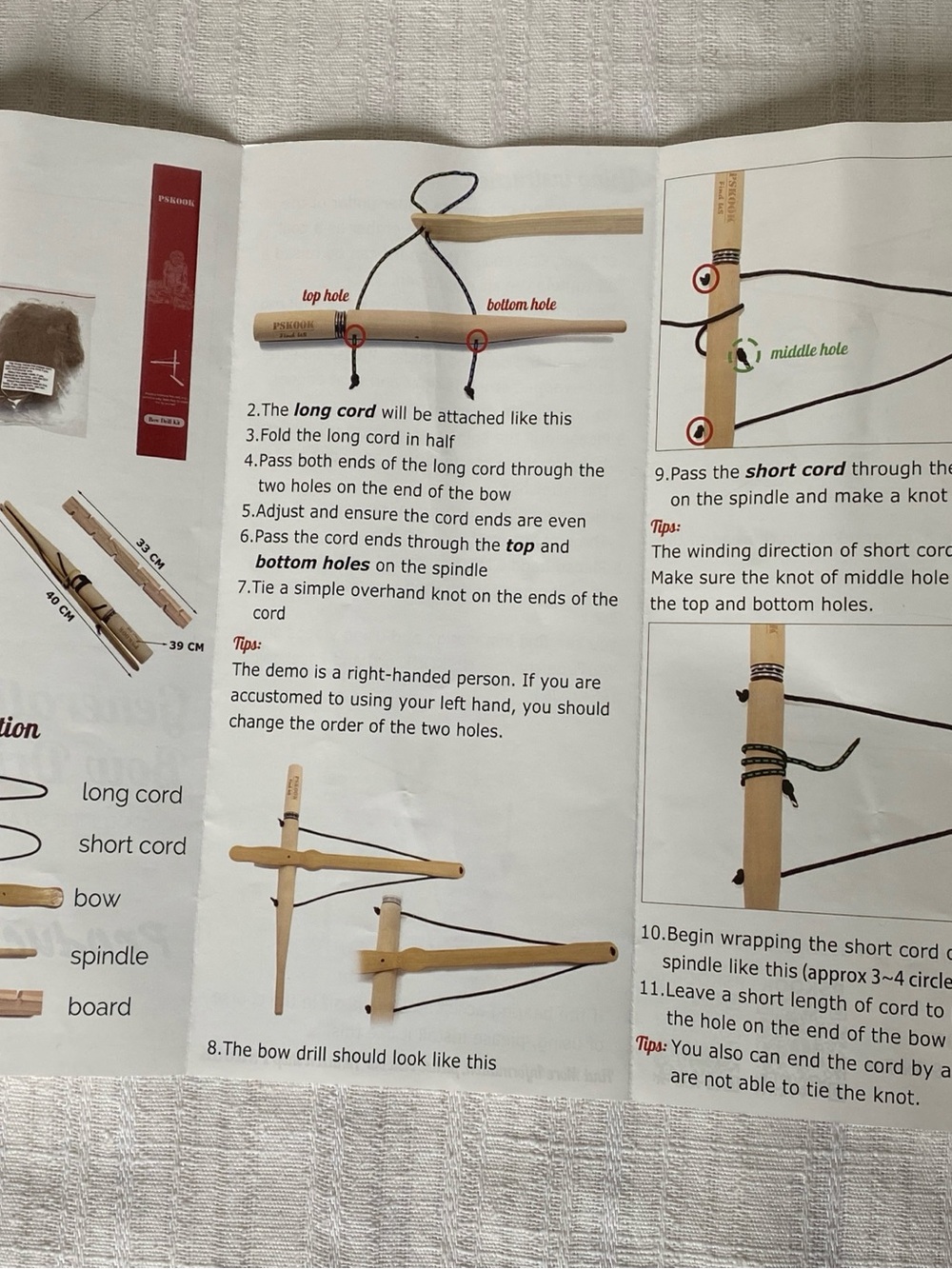 Pskook Bow Drill Kit ... Outward Bound Training - Practice Friction Fire Skills - Picture 9 of 9